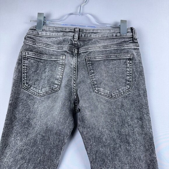 Divided By H&M Flare Leg Jeans Womens Size 6 Acid Wash Low Rise Stretch Gray - Picture 5 of 14